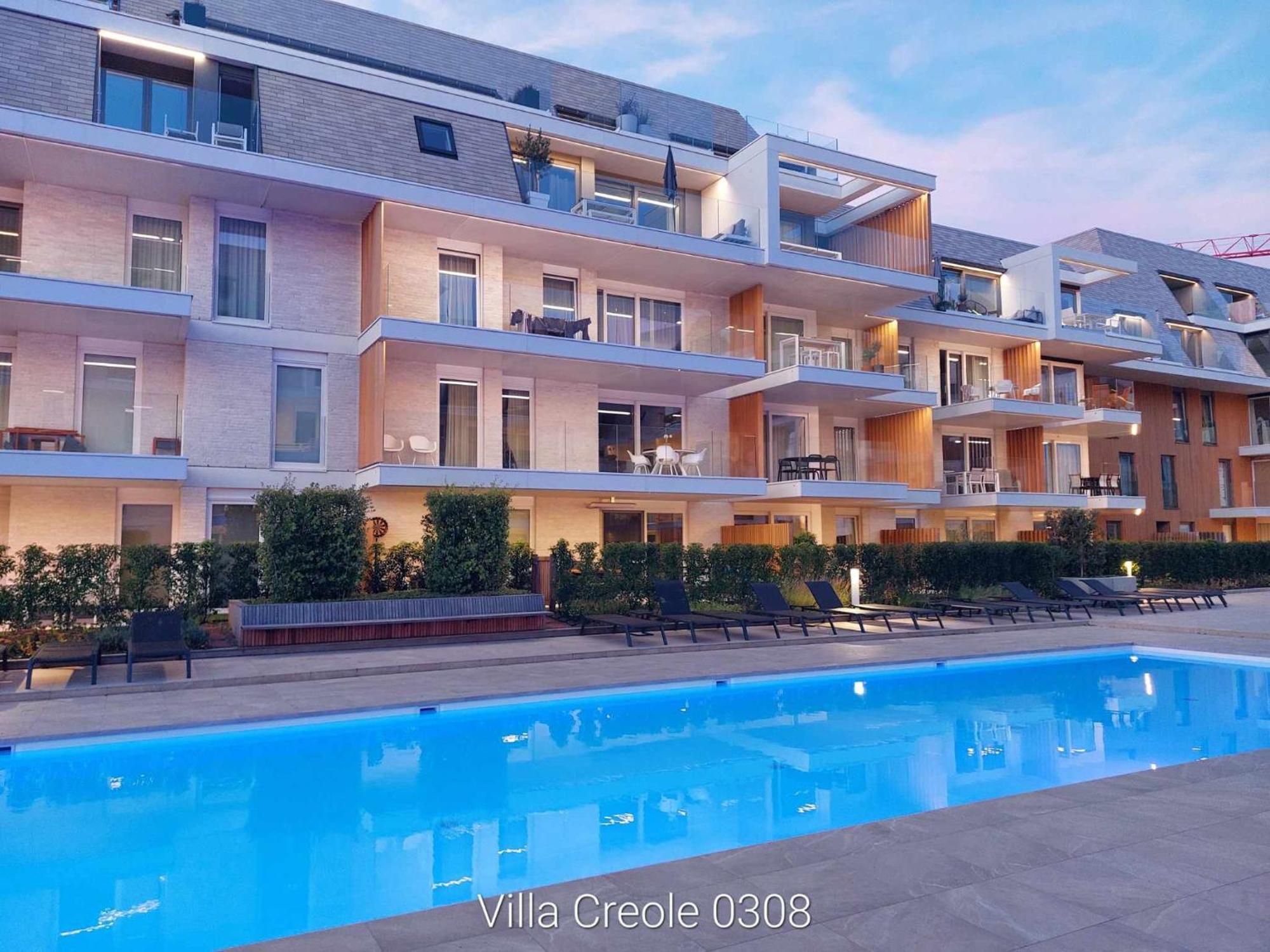Villa Creole 0308 Luxe Appartement Met Verwarmd Zwembad Nieuwpoort Jachthaven Екстериор снимка